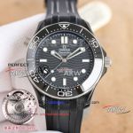 New replica Omega Seamaster Swiss movement luminous black ceramic bezel watch 